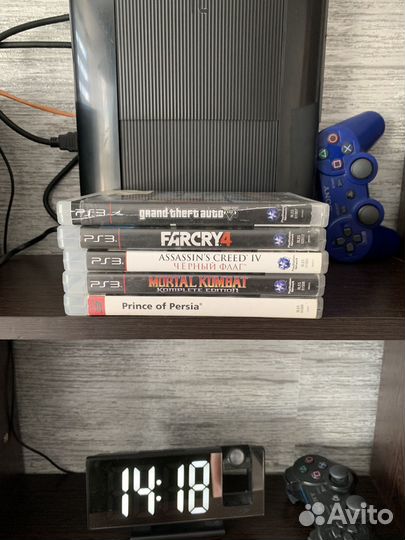 Игровая приставка ps3 super slim прошитая