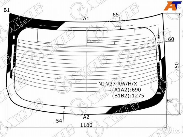 Стекло заднее Infiniti Q50