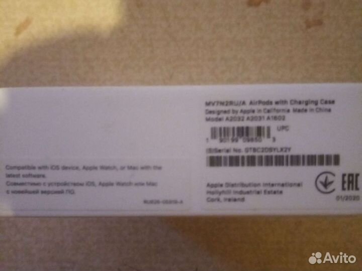 Беспроводные наушники apple airpods 2