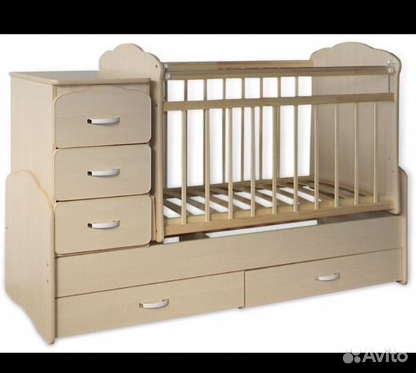 Кровать детская трансформер с комодом