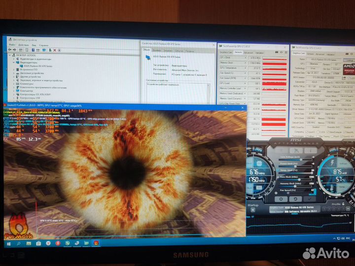 Видеокарты RX 470 4 gb Asus Sapphire