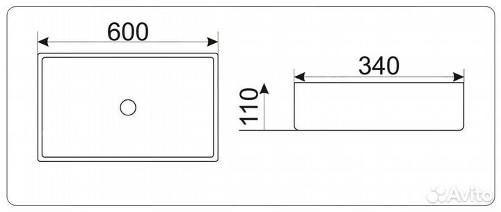 Накладная белая матовая раковина Gid Wm9396