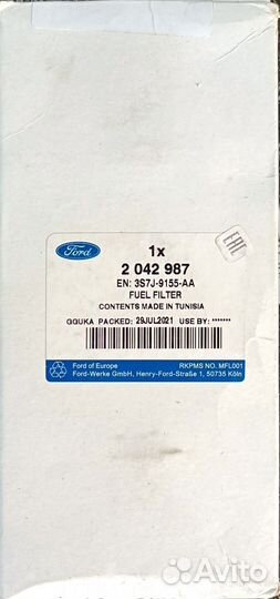 Фильтр топливный оригинал Ford дизель