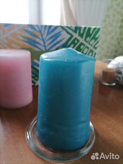 Свечи IKEA икеа и подсвечник зеркальный