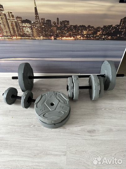 Штанга с блинами