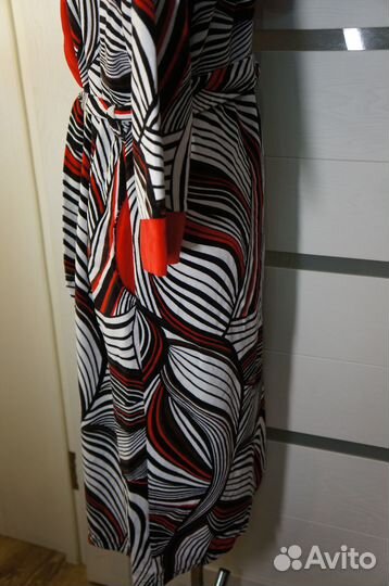 Халат велюровый 2XL (52) с капюшоном