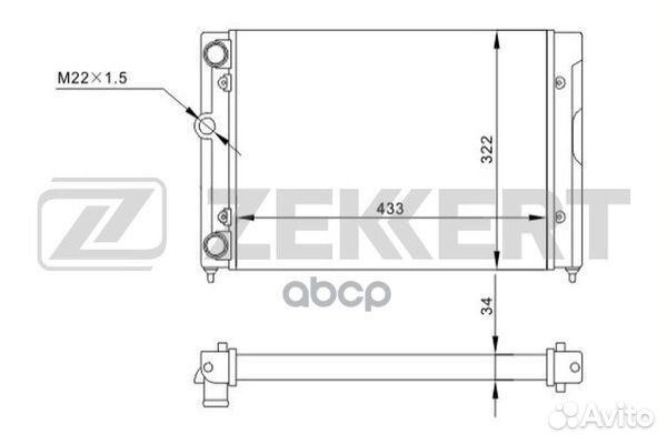 Радиатор охлаждения двигателя VW Golf III 91