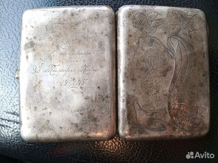 Портсигар,серебро 84 пробы