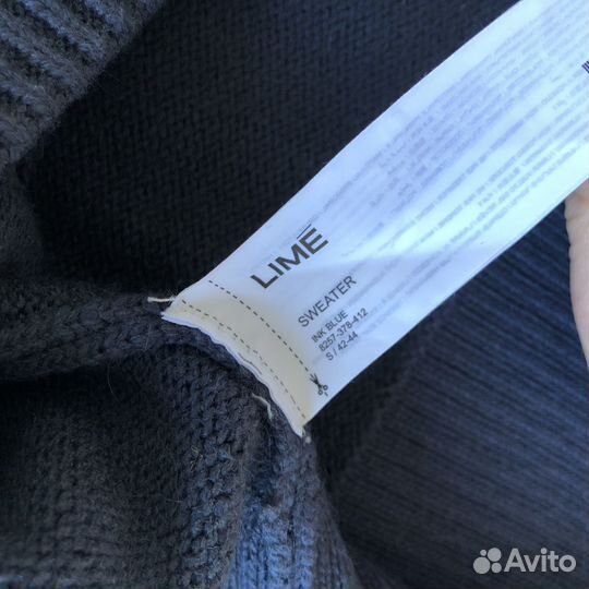 Свитер с гордом ангора шерсть S lime новый