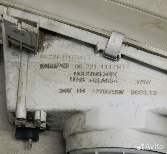 Фара правая Hyundai Accent 1 3х дверка (depo)