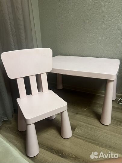 Детский стол и стул IKEA
