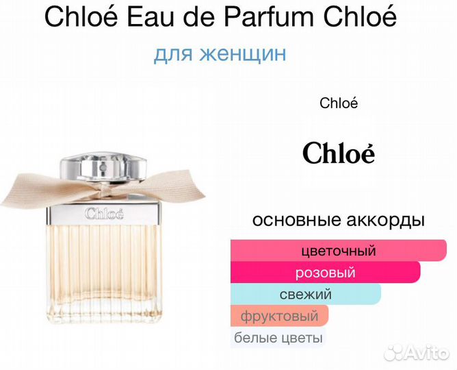 Chloe eau de parfum духи женские Хлоя парфюм