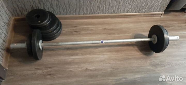 Штанга с блинами бу