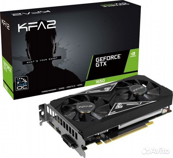 Видеокарта 4GB KFA2 GeForce GTX 1650 X Black gddr6