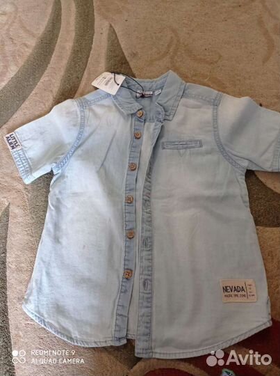 Джинсовая рубашка на мальчика новая 104р