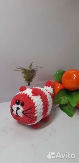 Мягкая игрушка кот батон ручной работы