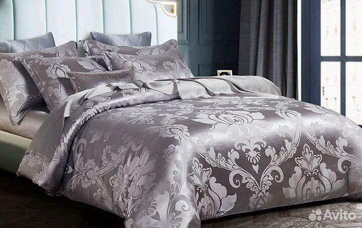 Шёлковый комплект постельного белья с жаккардом