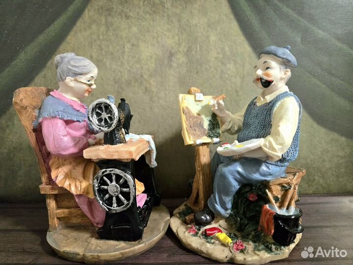 Статуэтка фигурка Бабушка швея Дедушка художник