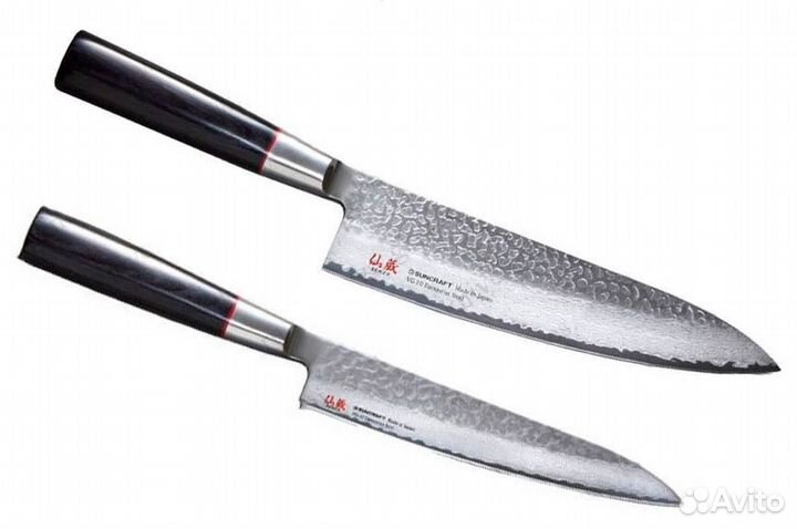 Кухонные ножи из дамасской стали Suncraft Senzo