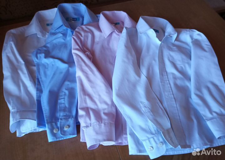 Рубашки (хлопок) 128 размер 4 штуки