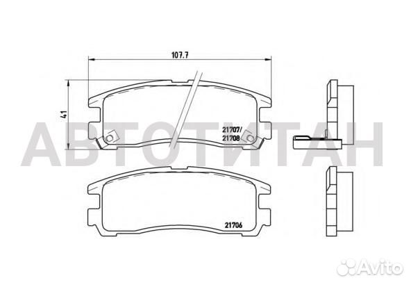 Колодки тормозные дисковые зад mitsubishi galant S