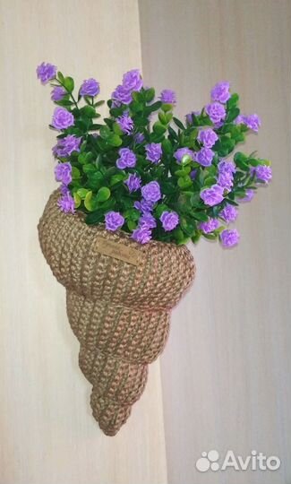 Корзина (органайзер) Ракушка из джута