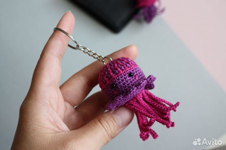 Мягкие брелки игрушки Вязаные брелки для ключей