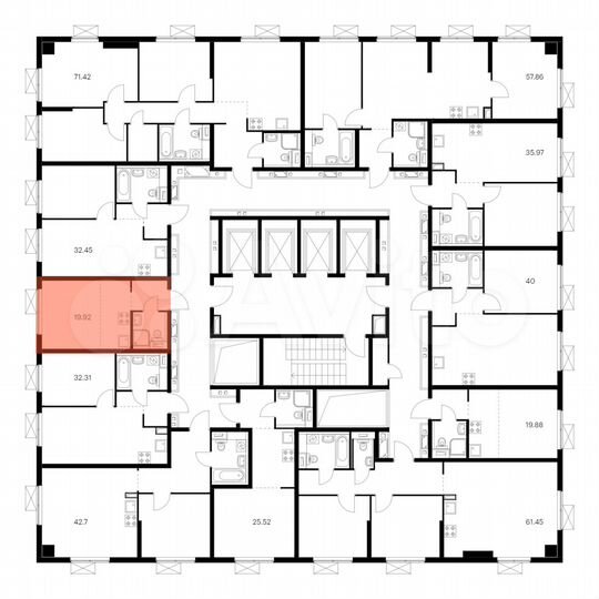 Квартира-студия, 19,9 м², 17/33 эт.