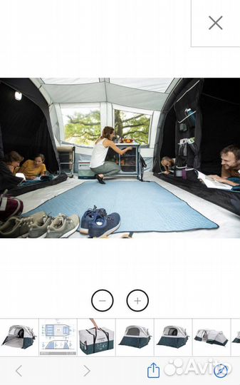 Палатка 6-мест 3-ком arpenaz 6.3 f&b quechua