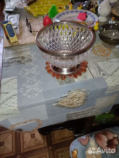 Хрусталь, конфетница, стаканы, стопки, кружки