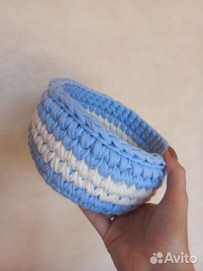 Корзина из трикотажной пряжи