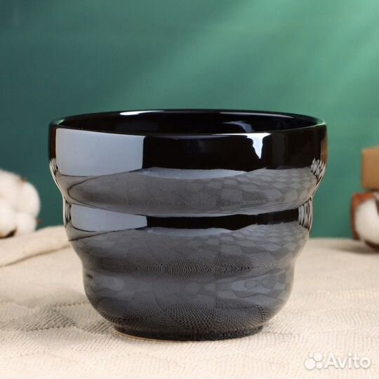 2 шт. Кашпо 'Хелена' черное, 14х14х11см