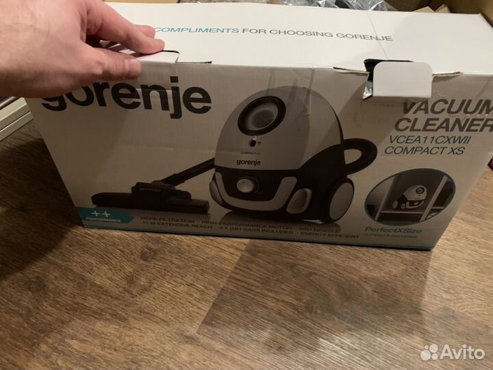 Пылесос gorenje vcea11cxwii. Новый