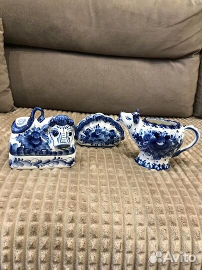 Гжель фарфор молочник Му Му