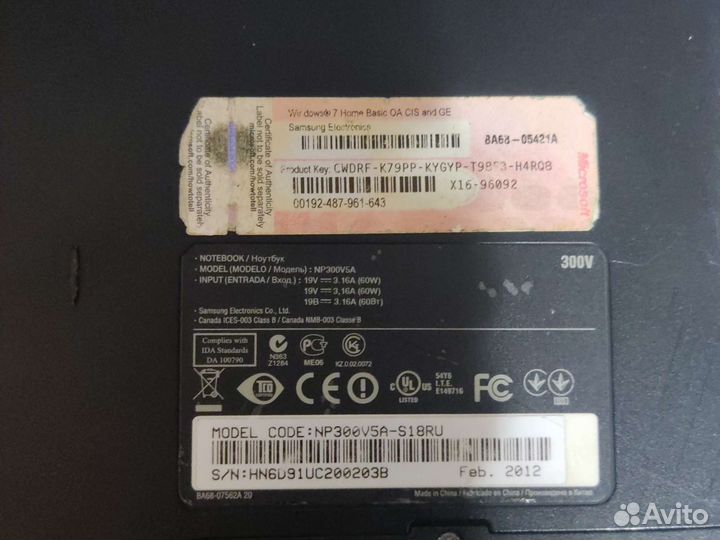 Ноутбук samsung np300v5a-s18Ru