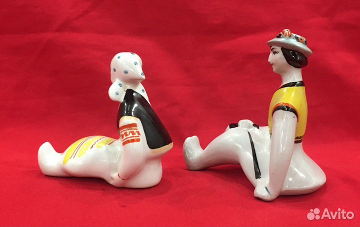 Статуэтки фарфоровые. Гуцулы. СССР
