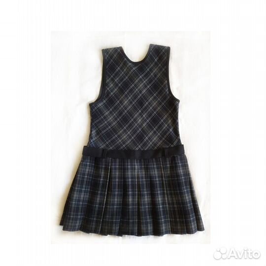 Сарафан школьный синий (рост 122-128)