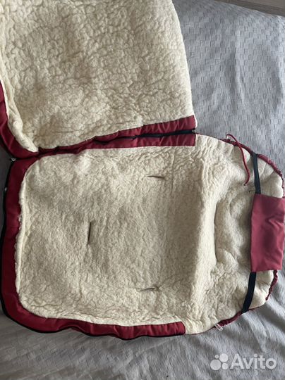 Конверт зимний на овчине для коляски