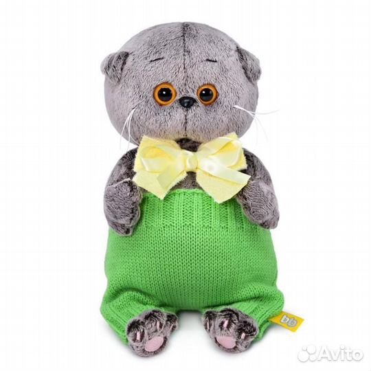 Мягкая игрушка Басик Baby в вязаных штанишках 20см