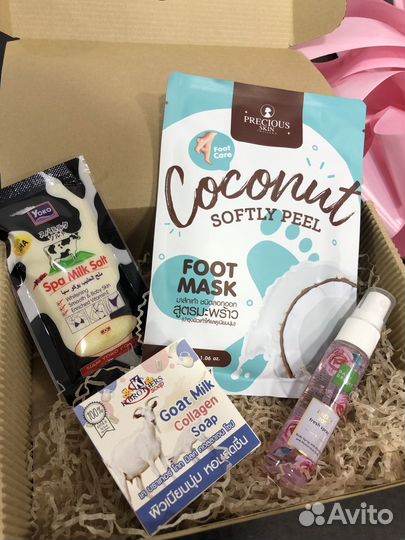 Тайские педикюрные носочки с кокосом