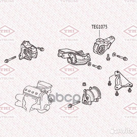 Опора двигателя honda capa/logo 98- задн. teg1075