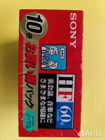 Блок аудиокассет Sony HF 60, 10 штук