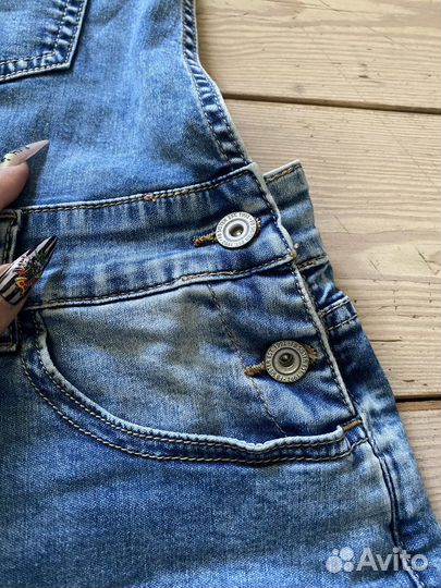 Комбинезон джинсовый (шорты)