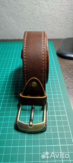 Мужской кожаный ремень ручной работы