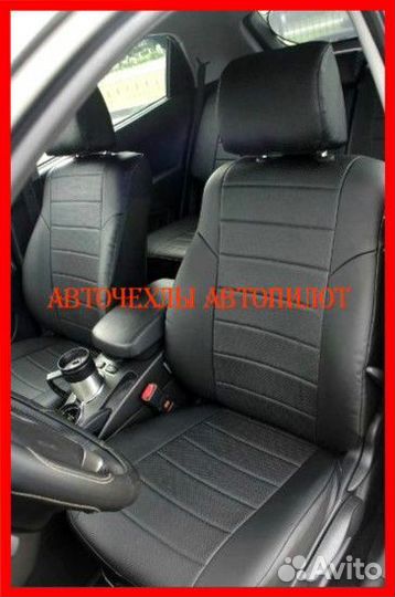 Чехлы Автопилот Ssangyong Rexton из экокожи чёрные