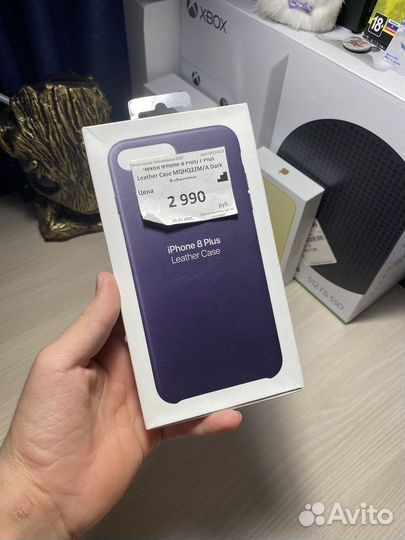 Кожаный чехол на iPhone 7/8 plus