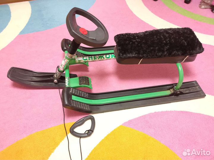 Санки с рулём и лыжей