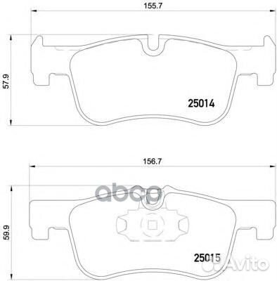 Колодки тормозные дисковые перед P06078 Brembo