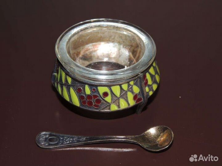 Мельхиоровая солонка