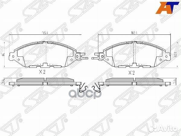 Колодки тормозные перед nissan murano Z52